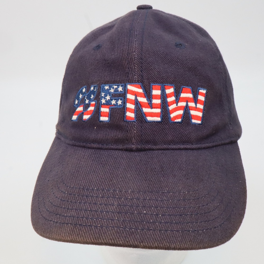 FNW American Flag Logo R Basics Baseball Cap Adult OSFM Navy Blue Vintage Style